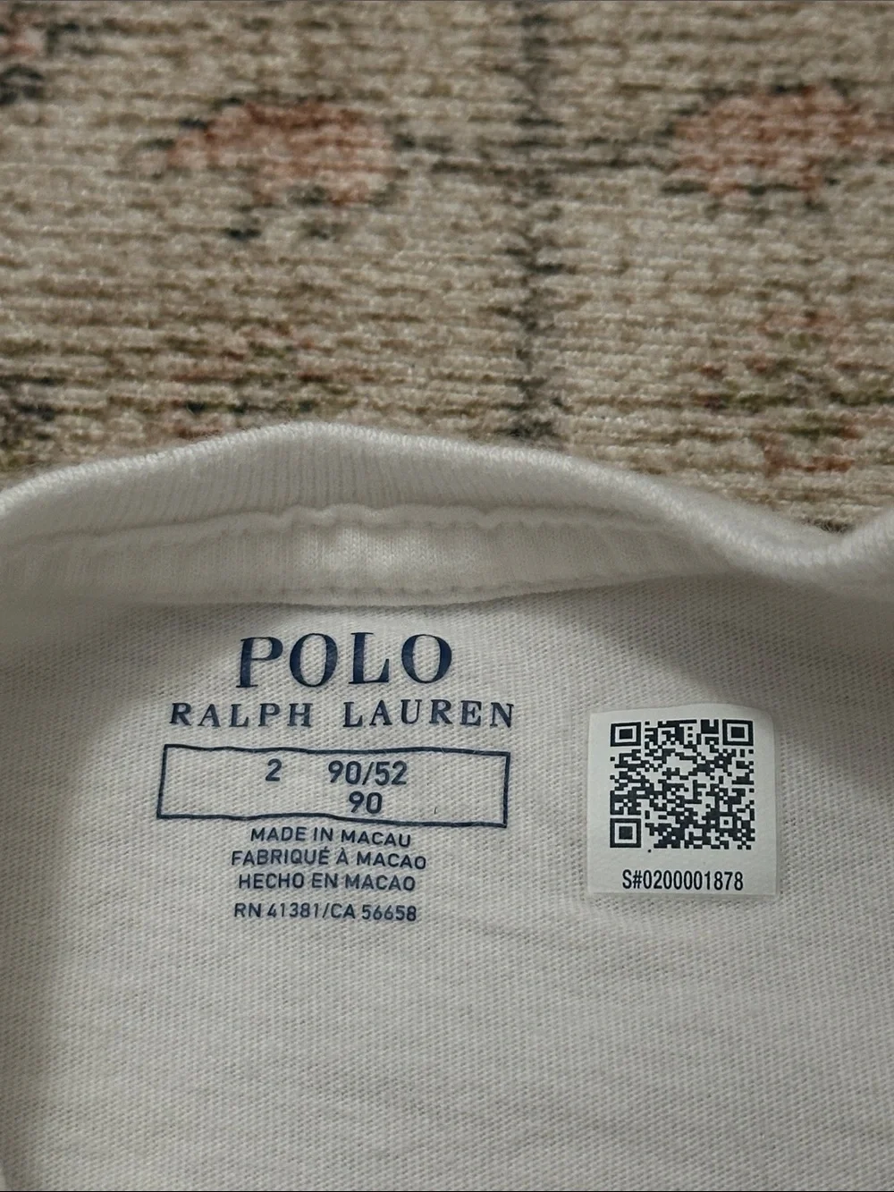 Toddler Girls Ralph Lauren Polo Bear Long Sleeve Shirt